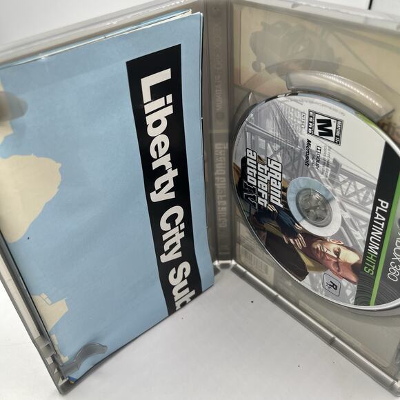 Grand Theft Auto IV (Xbox 360, 2008) Tested CIB w/ Manual And Map - Picture 3 of 11